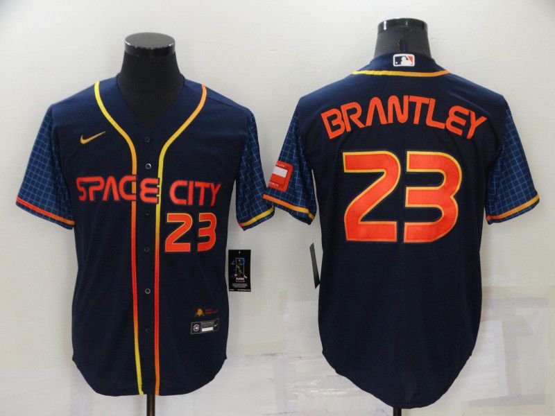 Men Houston Astros #23 Brantley Blue City Edition Game Nike 2022 MLB Jersey->houston astros->MLB Jersey